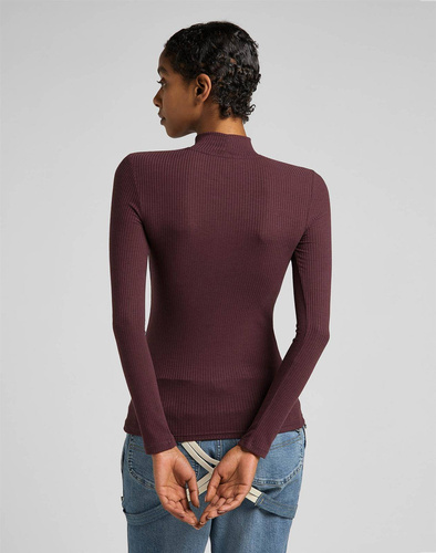 LEE - KOSZULKA RIBBED LS HIGH NECK
