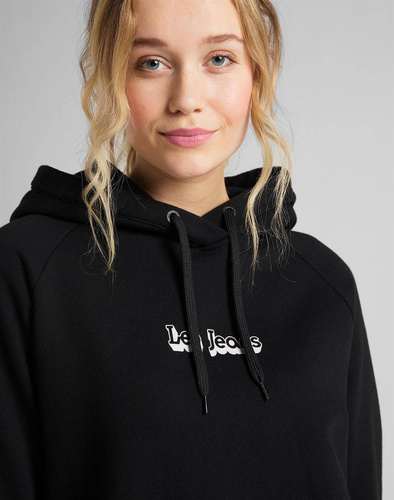 LEE - CZARNA BLUZA Z KAPTUREM L53WTX01
