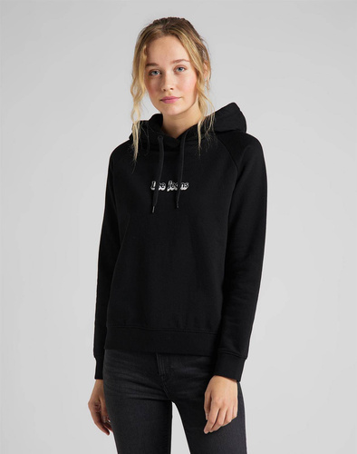LEE - CZARNA BLUZA Z KAPTUREM L53WTX01