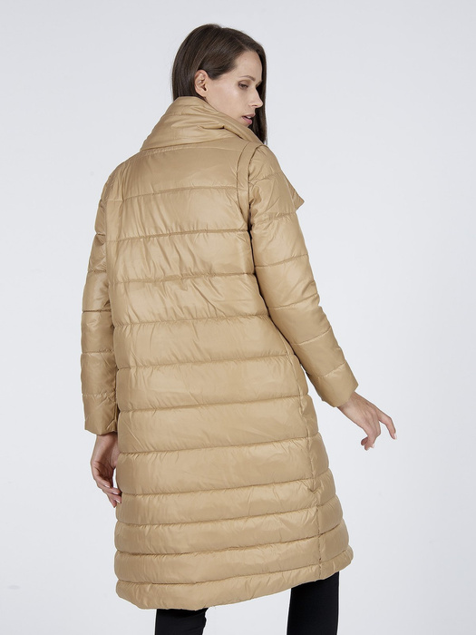 CROSS JEANS - DAMSKI PŁASZCZYK Z ODPINANYMI RĘKAWAMI