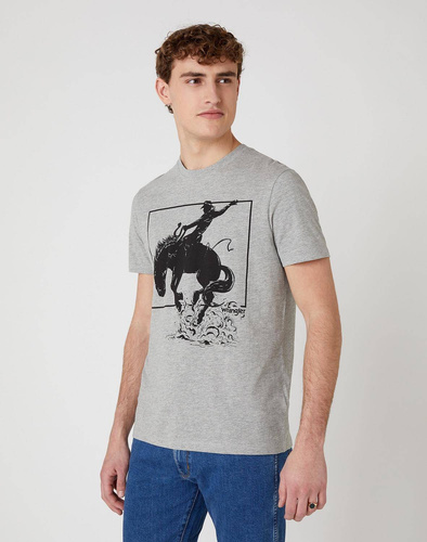 WRANGLER - KOSZULKA SS GRAPHIC HORSE TEE