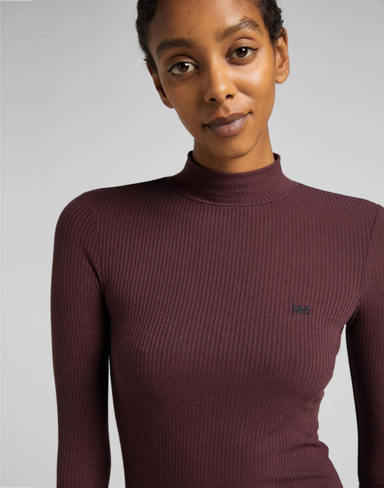 LEE - KOSZULKA RIBBED LS HIGH NECK