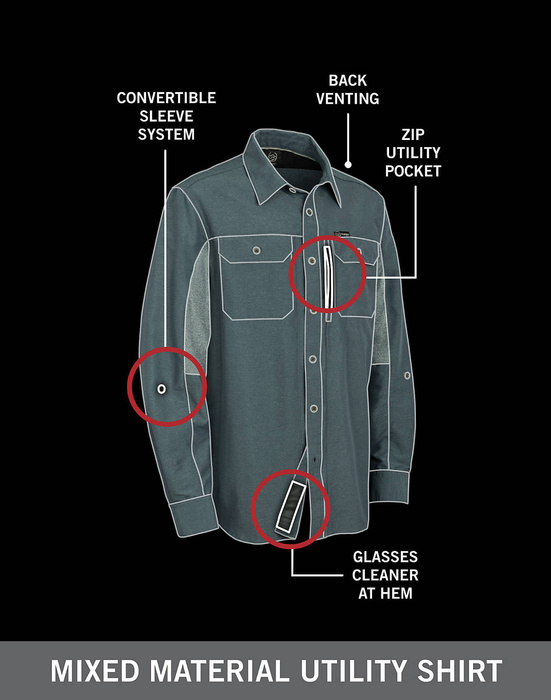 WRANGLER - KOSZULA MIX MATERIAL SHIRT