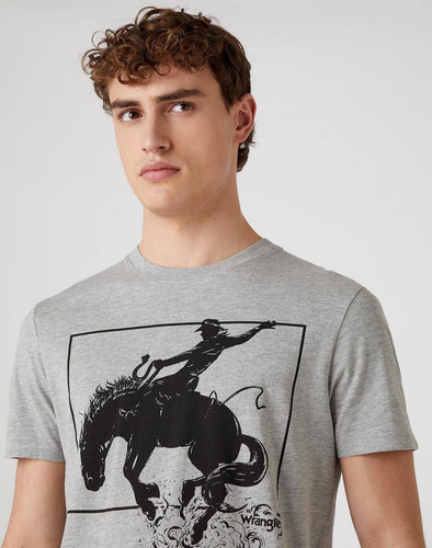 WRANGLER - KOSZULKA SS GRAPHIC HORSE TEE