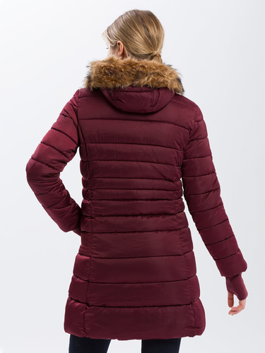 CROSS JEANS - BORDOWY PŁASZCZYK DAMSKI