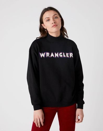 WRANGLER - DAMSKA BLUZA Z WYSOKIM KOŁNIERZEM W6P8HY100
