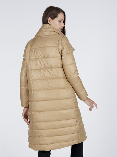 CROSS JEANS - DAMSKI PŁASZCZYK Z ODPINANYMI RĘKAWAMI