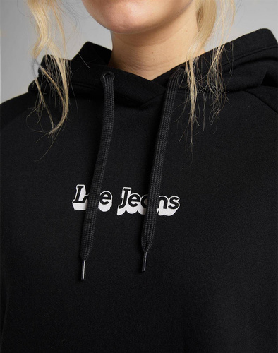 LEE - CZARNA BLUZA Z KAPTUREM L53WTX01