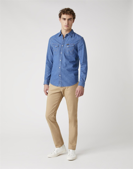 WRANGLER - KOSZULA JEANSOWA LS WESTERN SHIRT