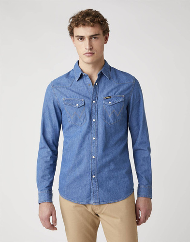 WRANGLER - KOSZULA JEANSOWA LS WESTERN SHIRT