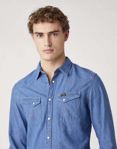 WRANGLER - KOSZULA JEANSOWA LS WESTERN SHIRT