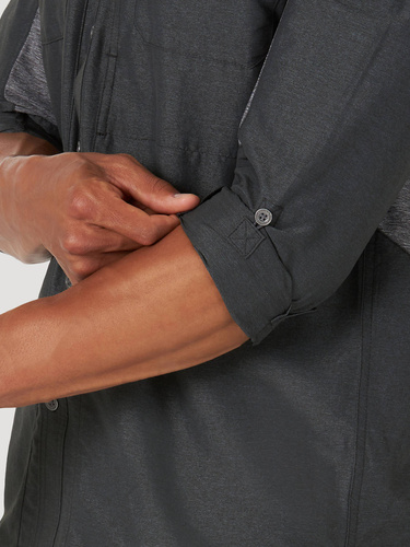 WRANGLER - KOSZULA MIX MATERIAL SHIRT